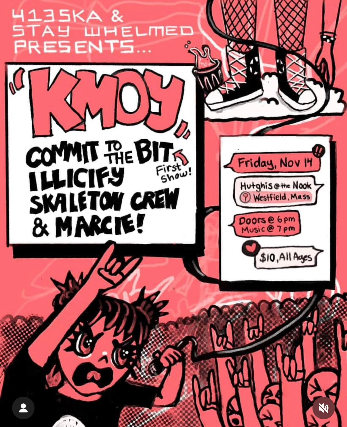 Friday November 14th - KMOY / Commit to the Bit / Illicify / Skeleton Crew / Marcie