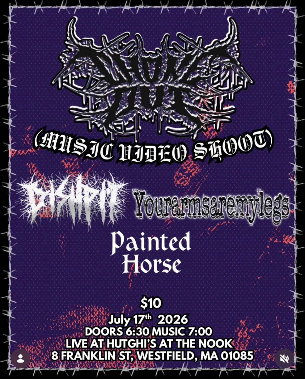 Friday July 17th - Choke Out / Dishpit / Yourarmsaremylegs / Painted Horse