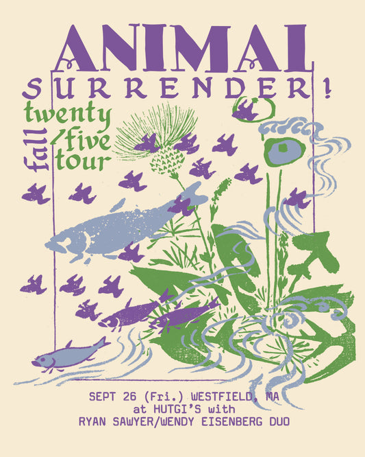 Friday September 26th - Animal Surrender / Ryan Sawyer Wendy Eisenberg duo / Matt Krefting