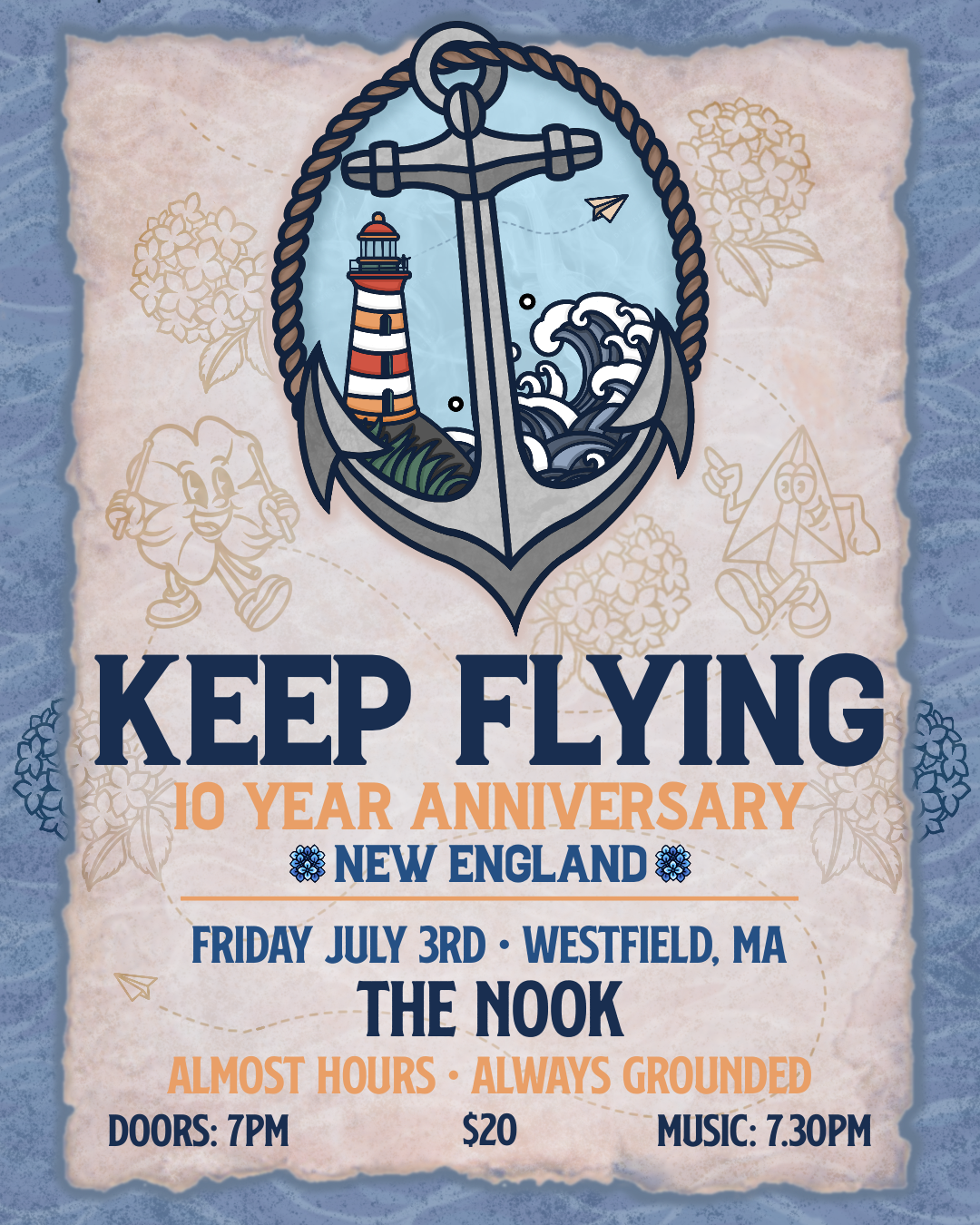 Friday July 3rd - Keep Flying / Almost Hours / Always Grounded