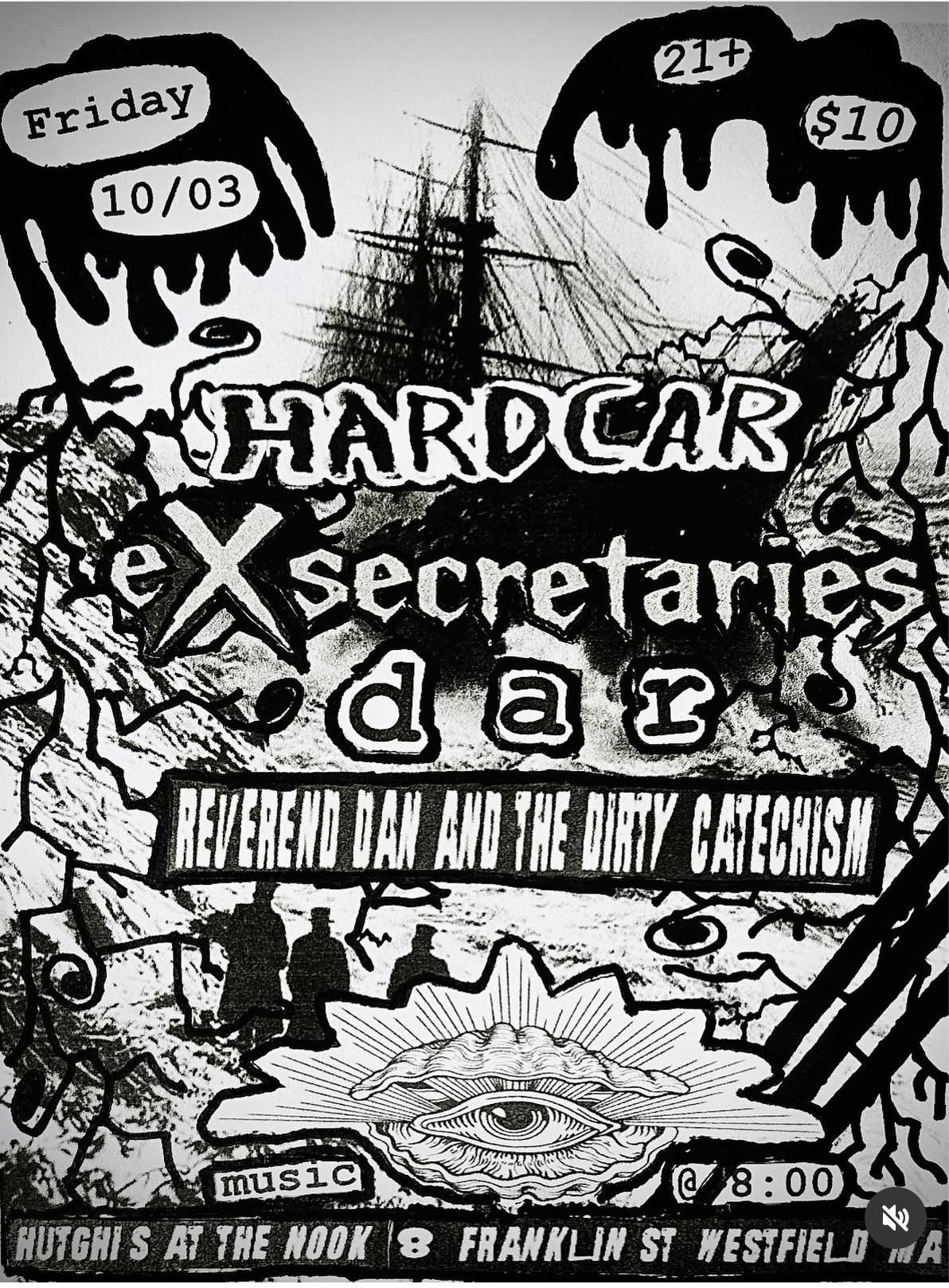 Friday October 3rd - Hardcar / eXsecretaries / dar / Reverend Dan and the Dirty Catechism