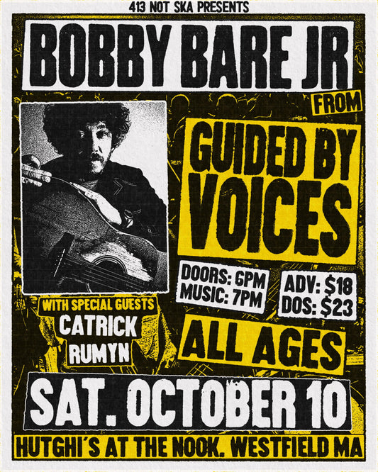 Saturday October 10th - Bobby Bare Jr. / Catrick / Rumyn